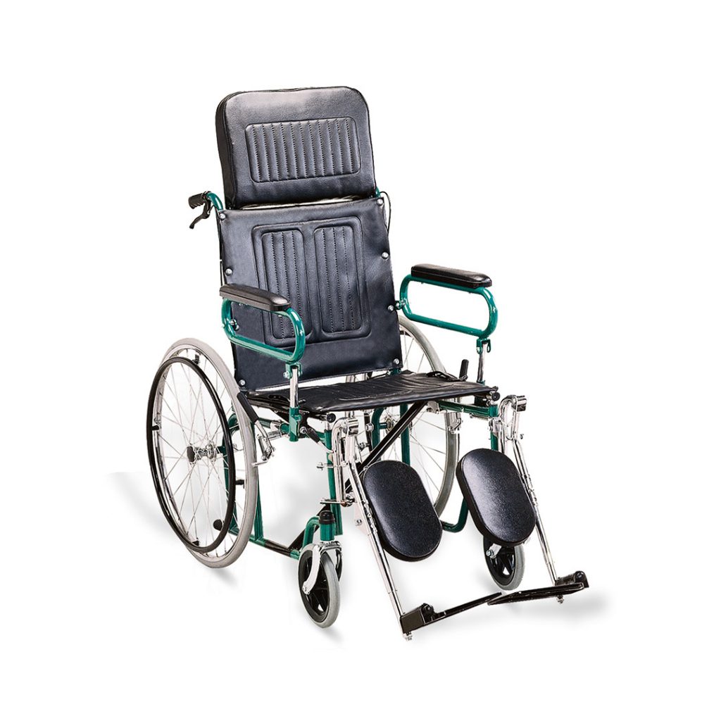 Standard wheelchair, removable arm and leg rests, extra strong