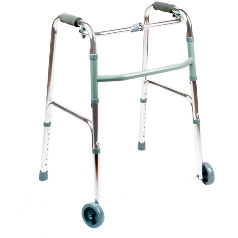 Folding Walker, With Hard Front Wheels » GHC USA Global Healthcare